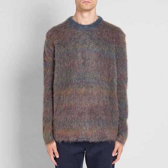 BNWT Acne Studios Nikos Mohair Sweater in Mineral Blue Large/ XL - Picture 5 of 13